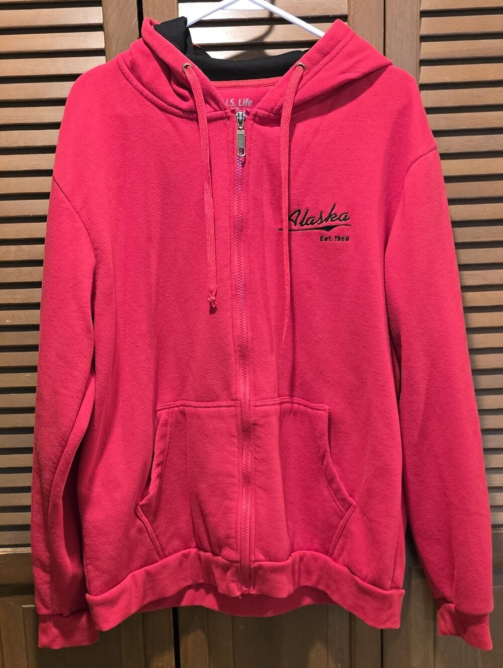 Red Adult Alaska Zip-Up Hoodie Jacket